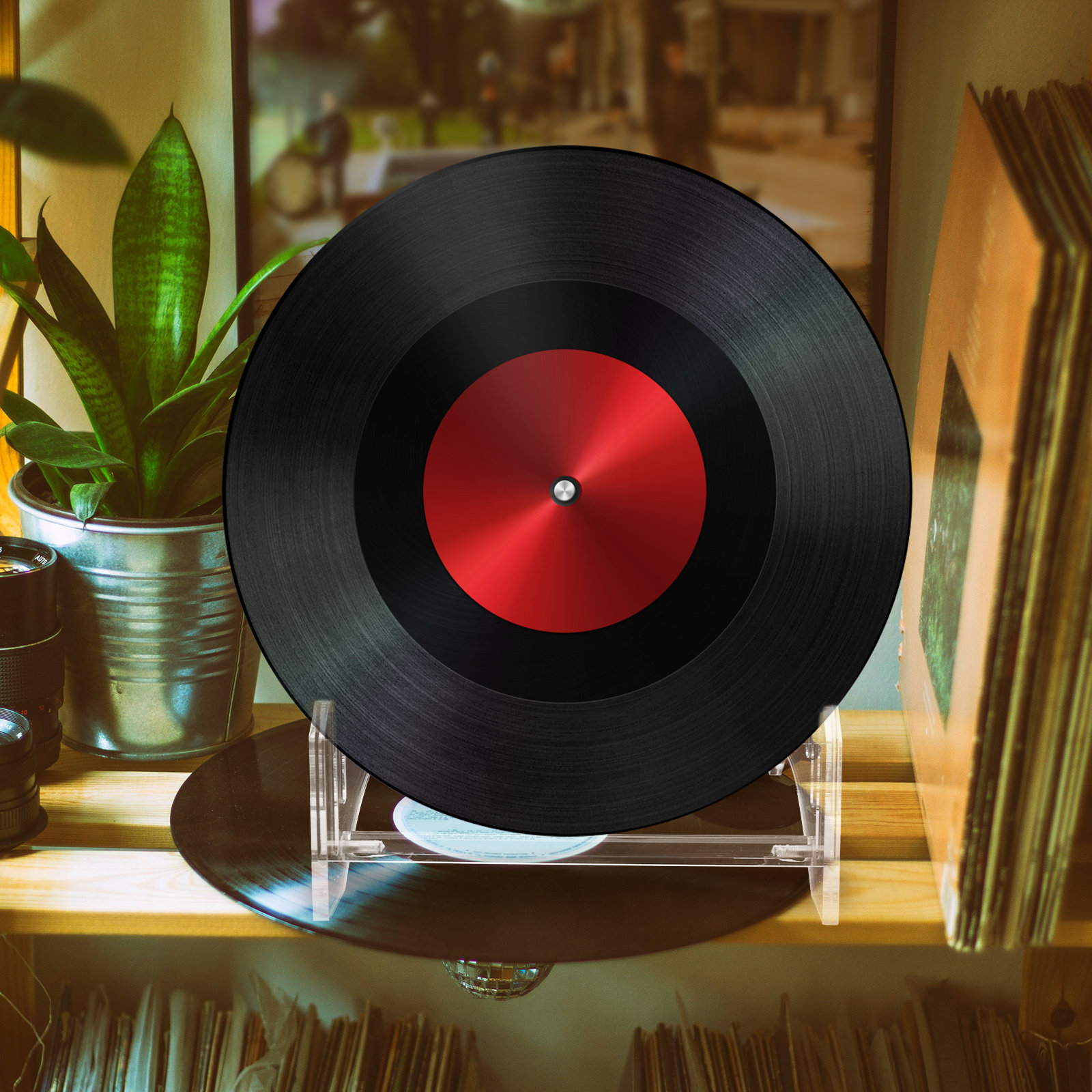 Tiered Acrylic Record Display  - Bookshelf review and price