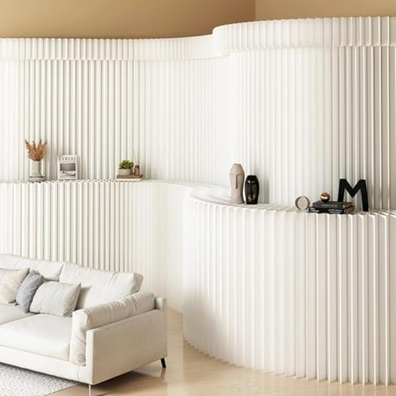 Paper Room Divider with Shelve - Partition Screen Divider review and price