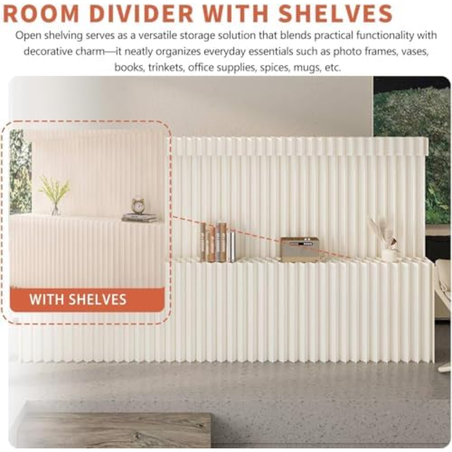 Paper Room Divider with Shelve - Partition Screen Divider review and price