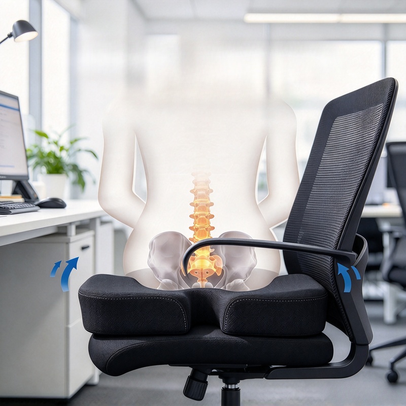 U-Shaped Memory Foam Seat Cush - Office Chair Cushion review and price