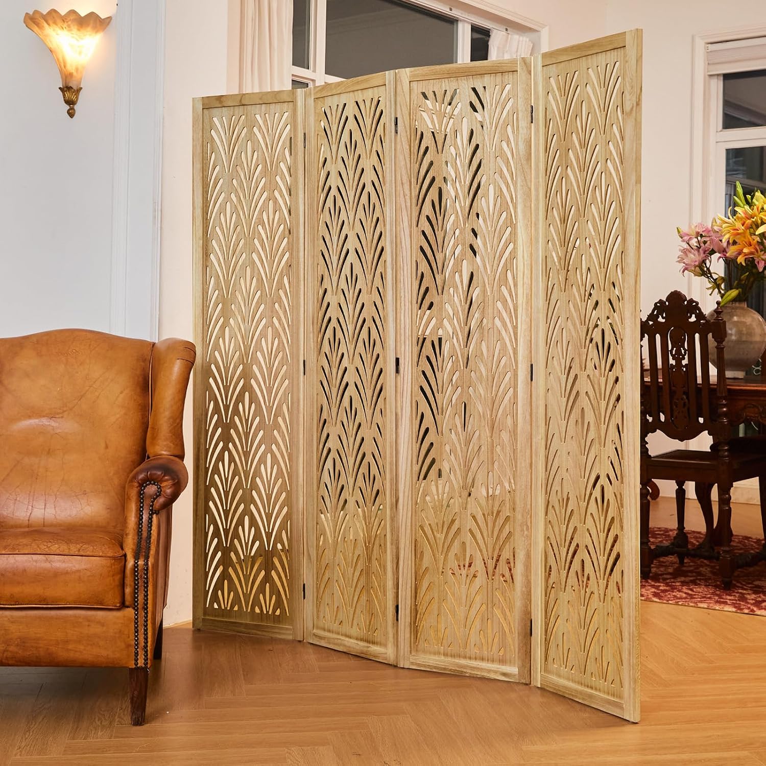 5.6Ft Folding Wood Partition S - Partition Screen Divider review and price